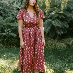 Christy Dawn Simple Dawn Dress Antique Lotus Red NWT